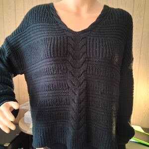 Derek Heart Black V-Neck Sweater